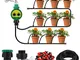 king do way 25M Kit per Irrigazione a Goccia con Timer Regolabile, Sistema di Irrigazione...