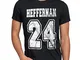 style3 Heffernan 24 T-Shirt da Uomo Doug Queens, Dimensione:3XL, Colore:Nero