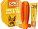 Natural Dog Treats Spazzolino de Denti e Dentifricio Set per Cani, Pulizia Dentale 100% Na...