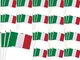 50 pezzi bandiere dell'Italia a manovella Italiane bandiera della stamina per la festa del...