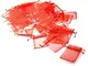 JZK 50 x Rosso 7x9cm Sacchetti Coulisse Organza portaconfetti sacchettini portariso bombon...