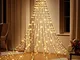 Luci dell'albero di Natale con anello, luci dell'albero di Natale 400 LED 16 fili LED cate...