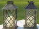 Lanterne Solare da Esterno | 2 Pezzi | Lanterne per Candele da Esterno | Adatto Come Lampa...