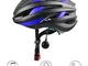 LKJCZ Casco Ciclico per Adulti, Casco Regolabile in Bicicletta Bluetooth, Casco Smart Bici...