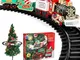 Shatchi Set di Treno da Montare Attorno all’Albero di Natale, Decorazione Festiva per casa...