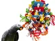 MQUPIN Giocattolo da Masticare per Uccelli e pappagalli,Grande, Multicolore,100% Blocchi d...