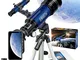 Telescopio astronomico da 70 mm per bambini e principianti, adulto, portatile telescopio c...