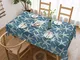 Tovaglia quadrata in lana marina con stelle marine e pizzo, 137,2 x 182,9 cm, resistente a...