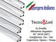 Tecno&Led® – 5x Profilo Alluminio Angolare 45° 1616 ROTONDO per strip LED (Lunghezza: 2m -...