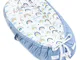 Babynest con manico 90X50 cm - Set Babynest Nido neonato con rivestimento in cotone sfoder...