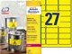 Avery-Zweckform Etichette in poliestere giallo 63.5 x 29.6 mm stampanti Laser, Laser a col...