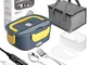 Scaldavivande Elettrico Lunch Box in Acciaio Inox 3 in 1 ( 12V 24V 220V ) 40W Rimovibile P...