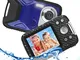 Heegomn Fotocamera digitale impermeabile per bambini, 16MP Full HD 1080P, zoom digitale 8x...