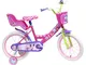 bici bicicletta ruota 16 con rotelle Minnie w.d. 25118 ludoville