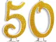 Candeline Maxi 50 Anni per Torta Festa Compleanno Matrimonio 50 Anni | Decorazioni Candele...