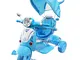 LAMAS TOYS Farano Store - Triciclo VESPINA Azzurro con Manico E CAPPOTTINA