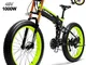 \t 1000W Bici Elettrica 14.5AH / 48V Batteria al Litio 27 Costi Fat Tire Bicicletta Elettr...