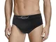 Liabel Set 4 Paia Slip/Boxer Uomo Microfibra Colori Assortiti (4 Paia Slip Nero - L/XL - 5...