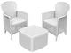 Ipae-Progarden S.P.A. Progarden Set Albero con Cuscini, 30 x 30 x 30 cm, Resina, Bianco