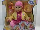 ChouChou bambola interattiva - biberon - bavaglino - vestitino rosa e giallo