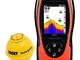 LUCKY Ecoscandaglio da Pesca Portatile Sensore Sonar Trasduttore Cercatore di profondità d...