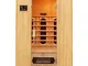 Cabina a raggi infrarossi Visby Dual Heating System & legno Hemlock | sauna a infrarossi c...