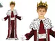 Guirma- Gaspare Costume Bambino Re Magio, Colore Rosso e Bianco, 5-6 Anni, 42426