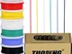 Filo elettrico 22 AWG, filo in rame stagnato Kit Filo flessibile in silicone calibro 22 (6...