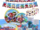 Super Mario Set di Stoviglie per Feste 118 Pezzi, EUBSWA Super Mario Set per Bambini di Pi...