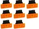 Vnvis - Set di 8 luci di posizione a LED arancione da 24V e 12V, con supporti in gomma, pe...