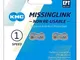 KMC X1 Single Speed Ept Missinglink, Missing Links Unisex Adulto, Argento Scuro, Narrow (3...