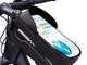 VUENICEE Borsa Bici,Impermeabile Borsa da Manubrio Bici, Supporto da Porta Smartphone,Bors...