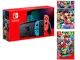 Nintendo Switch Console Rosso neon/Blu neon 32 GB + Super Mario Odyssey + Mario Kart 8 Del...