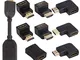 9 Pack HDMI Angled Adapter,YuCool 90 and 270 Degree Vertical Flat Left and Right 90 Degree...