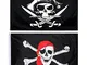 Bandiera Pirata, Bandiera Teschio 2 Pezzi, Bandiera Teschio Pirata, Bandiere Pirata in Pol...