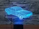 Car styling Lampada 3D Optical Illusion LED Nightlight Touch Switch Lampada 7 Changing Col...