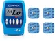 Compex Fit 1.0 Elettrostimolatore, Blu & Cefarcompex - Elettrodi Performance Snap 5X5 Cm