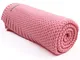 mimixiong Coperta bimbo in maglia per bambini, 100 x 80 cm(Rosa)