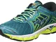 Mizuno Wave Sky WOS, Scarpe da Corsa Donna, Multicolore (Tileblue/Silver/SafetyYellow), 36...