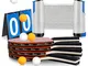 Xddias Set da Ping Pong, Professionale Tennis da Tavolo Racket Set - 4 Racchetta/Pagaia +...