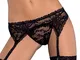 Selente Love & Fun Seducente completo intimo donna: reggicalze e tanga abbinato in un'acca...