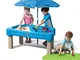 Step2 Cascading Cove Sand & Water Table con coperchio, parasole e 6 accessori | Tavolo att...