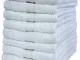 NatureMark, 100% Cotone, Bianco, 8 Asciugamani 50 x 100 cm, 8 unità