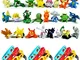 OMZGXGOD - 24 Pezzi Pokemon Monster Mini Figure + 12 Pezzi Pokemon Braccialetti ,Festa per...