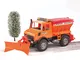 bruder 02572 - MB Unimog servizio invernale con spazzaneve, veicoli, spazzaneve, spazzanev...