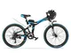 LANKELEISI K660 24 Pollici, Bicicletta elettrica Pieghevole 48V 240W, Sospensione Completa...