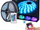 Striscia LED RGB 10M Musica, LED Strip Bluetooth RGB Striscia Luci, IP65 Impermeabile 12V...