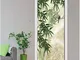 Adesivo per porte 3D Murales 3D Disegnato a mano Foresta di bambù Uccello Adesivo per port...