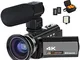 Videocamera 4K, ACTITOP 48MP full hd 1080p wifi IR Night Vision Videocamera con zoom digit...