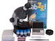 Levenhuk Microscopio per Ragazzi LabZZ M101, Color Pietra Lunare, con Kit per Esperimenti...